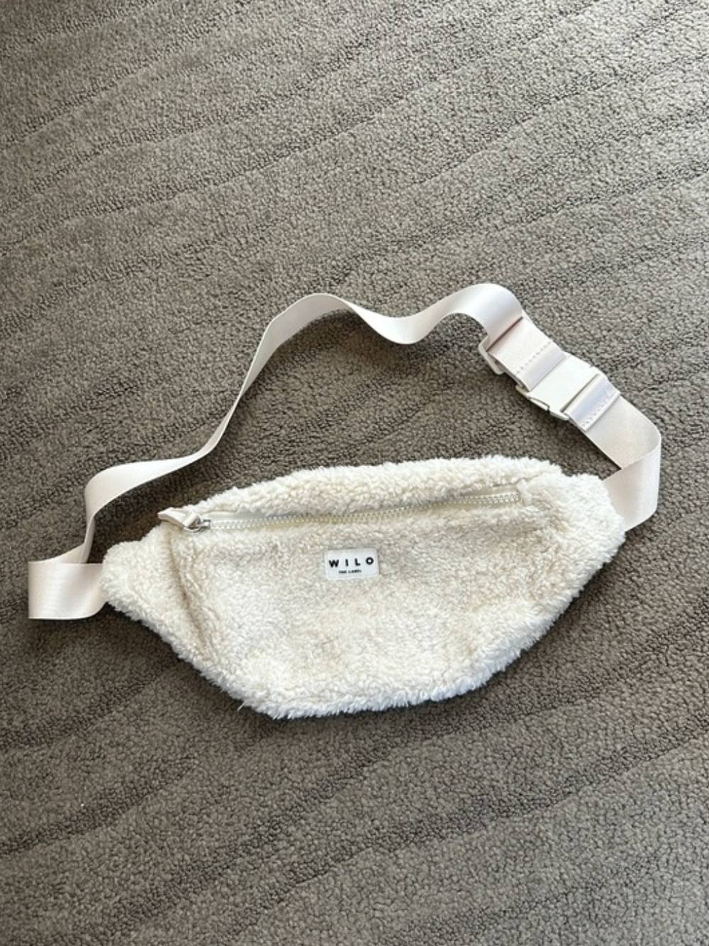 Wilo The Label Ceam Sherpa Fanny Pack - Soft Plush Belt Bag